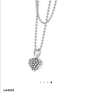 LAGOS Sterling Silver beaded heart necklace